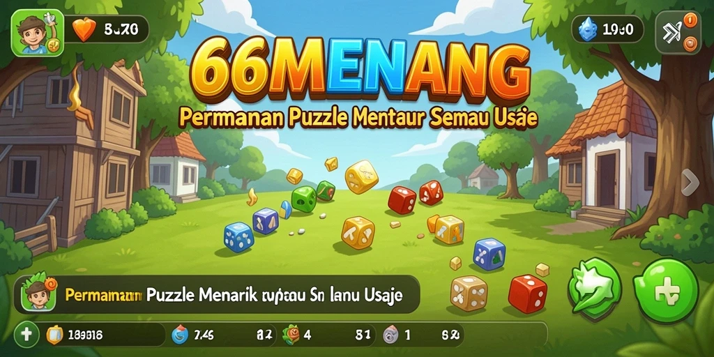 Screenshot gameplay 66MENANG menampilkan tantangan puzzle yang seru.