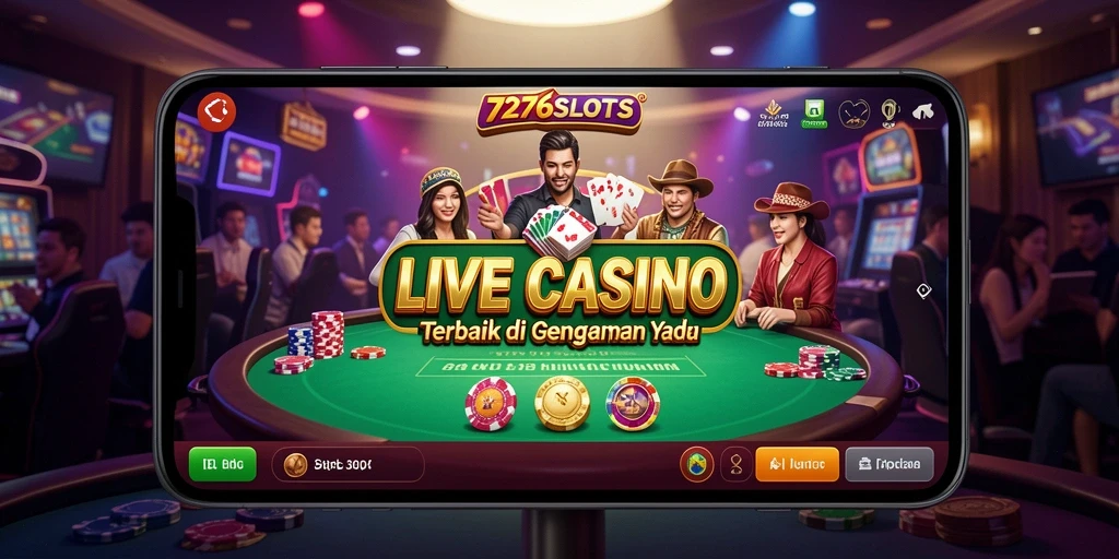 Tampilan utama gameplay Live Casino di 7276SLOTS yang mendebarkan.