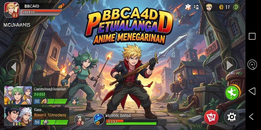 Tampilan menarik dari gameplay <strong>BBCA4D</strong> menampilkan aksi spektakuler dan karakter anime ikonik.