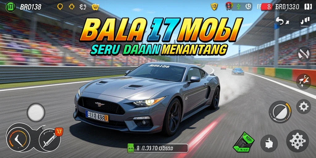 Tampilan gameplay menarik dari BRO138 yang penuh aksi balapan.