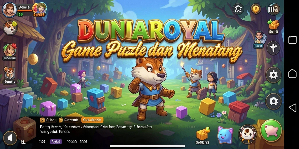 Tangkapan layar DUNIAROYAL menunjukkan serunya menyelesaikan teka-teki.