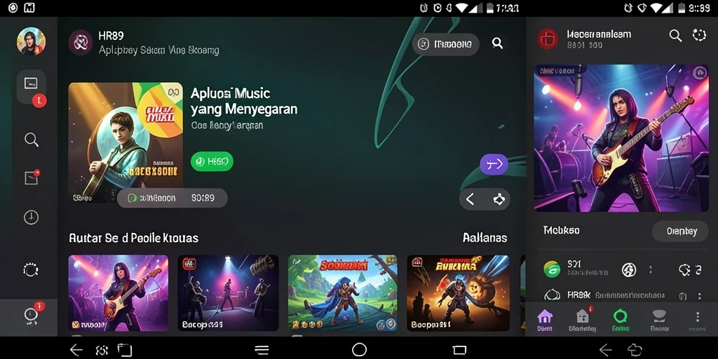 Screenshot gameplay HR89 menampilkan berbagai fitur menarik yang bisa dieksplorasi.