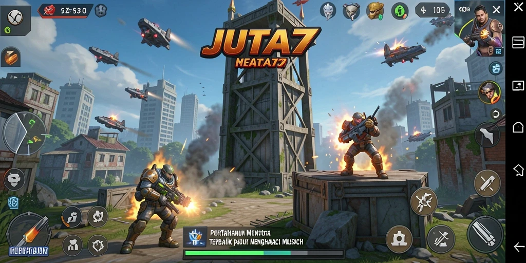 Tampilan gameplay JUTA7 yang seru dan menantang di dunia Tower Defense.