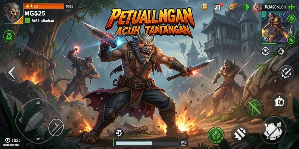 Screenshots dari gameplay MG525 yang menampilkan aksi seru.