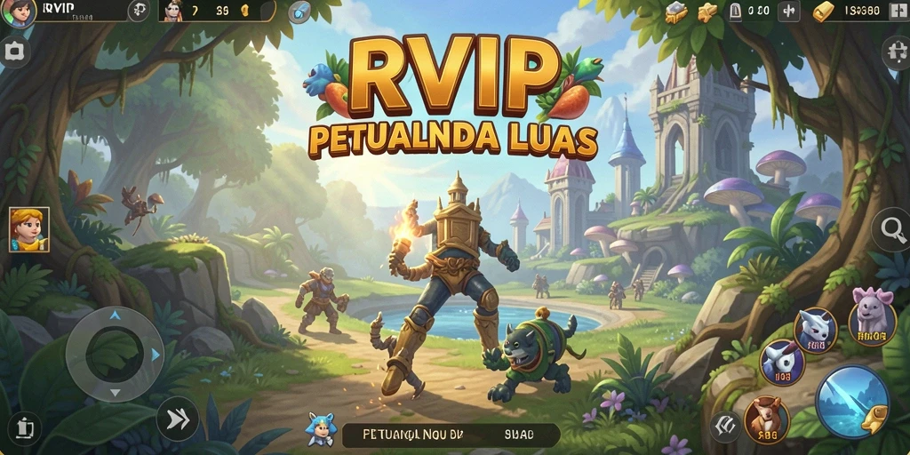 Screenshot utama RVIP menampilkan aksi gameplay petualangan yang seru.