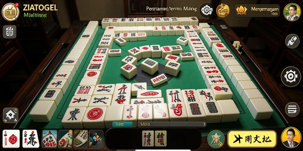 Screenshot gameplay ZIATOGEL dengan tantangan Mahjong yang seru.